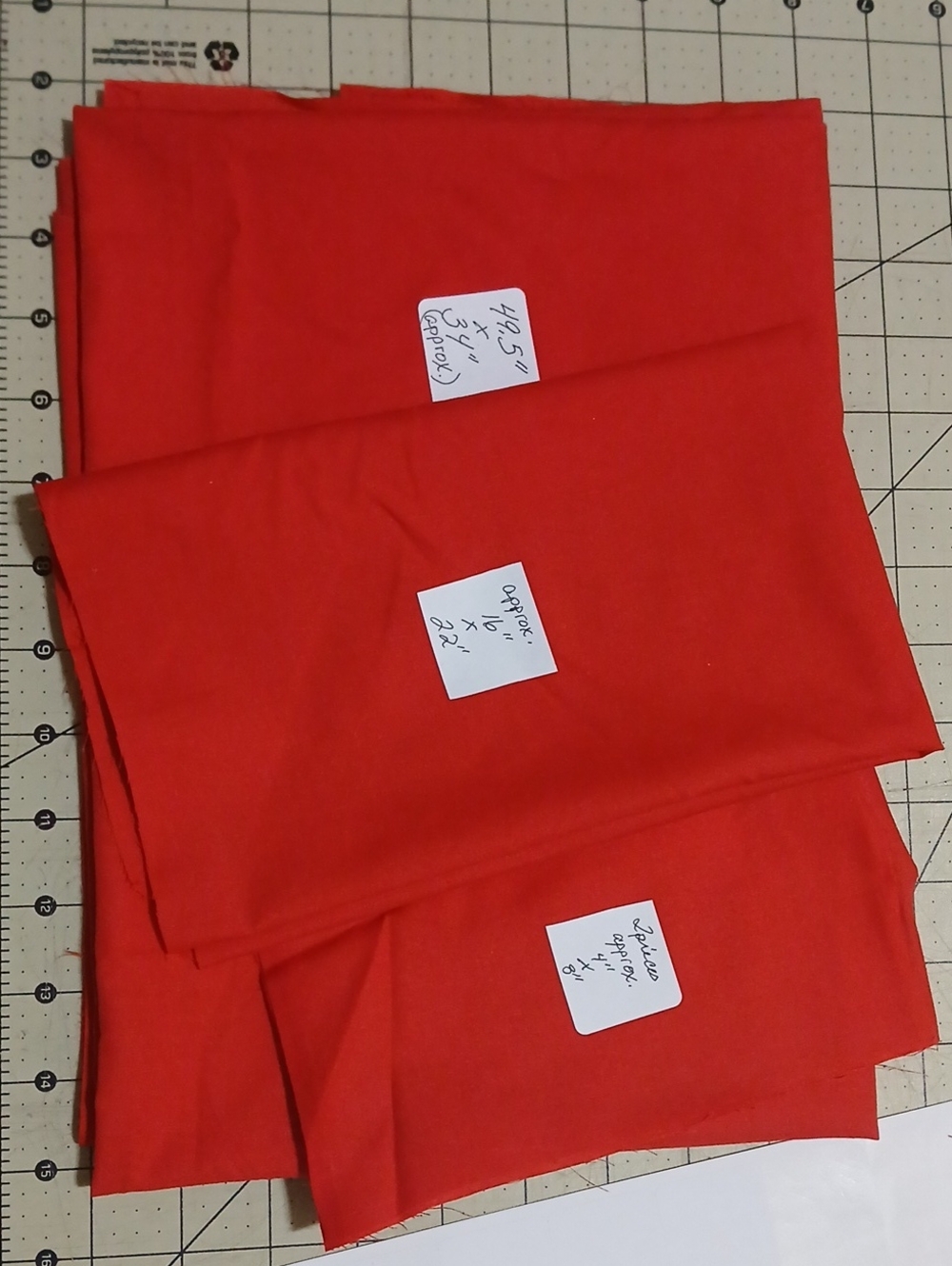 Red Fabric - 4 Pieces